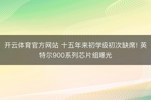 开云体育官方网站 十五年来初学级初次缺席! 英特尔900系列芯片组曝光