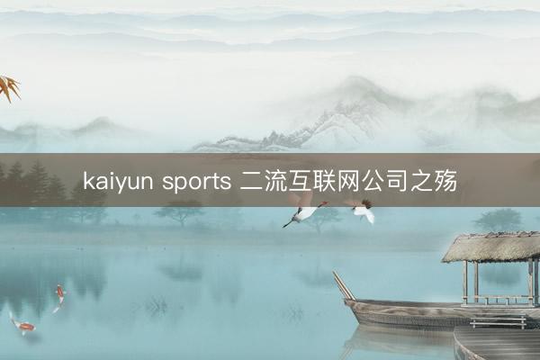 kaiyun sports 二流互联网公司之殇