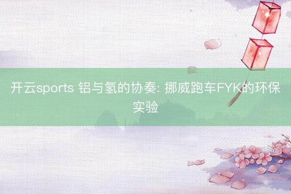 开云sports 铝与氢的协奏: 挪威跑车FYK的环保实验