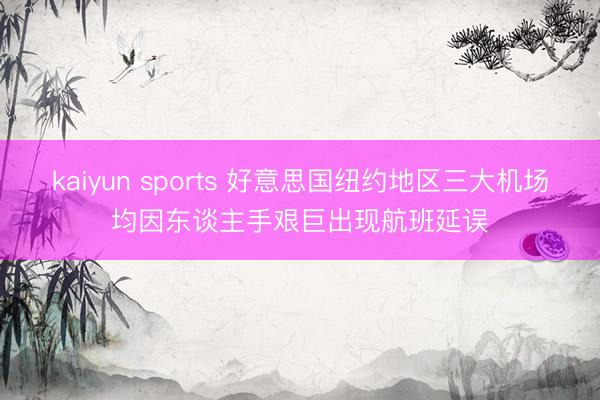 kaiyun sports 好意思国纽约地区三大机场均因东谈主手艰巨出现航班延误